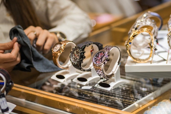 Collection of luxury watches in excellent condition arranged in Pleasant Hill, CA